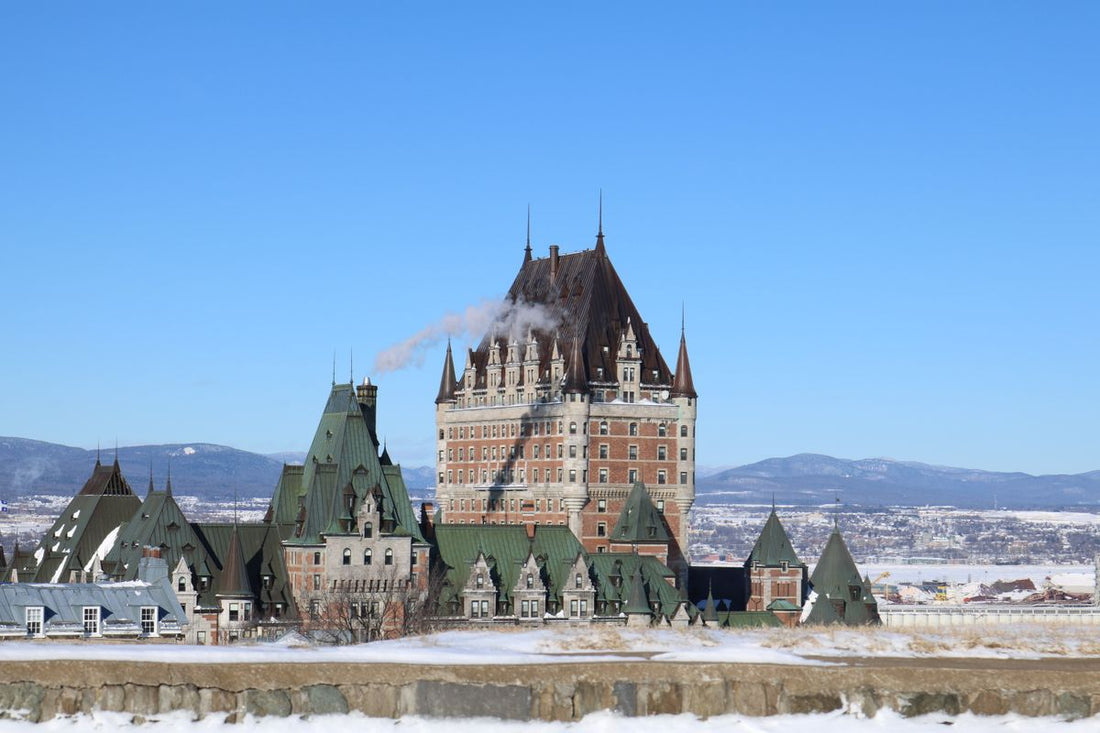 Chateau Frontenac in Quebec City during winter, representing the best winter tires for Quebec 2026